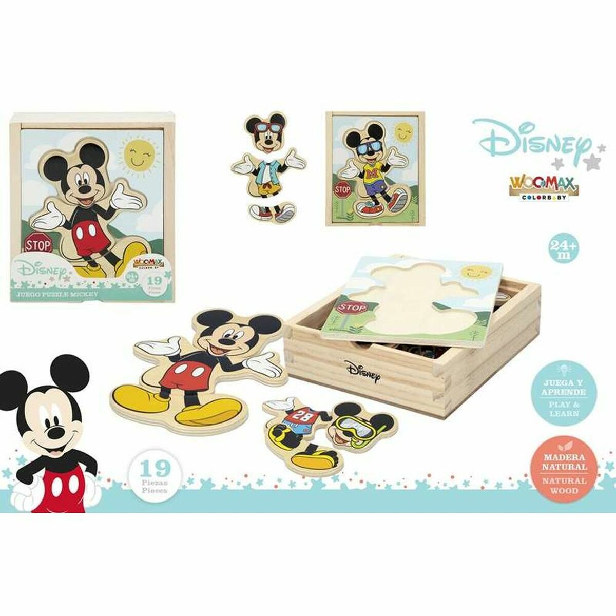 Puzzle Infantil de Madeira Disney Madeira (19 pcs)